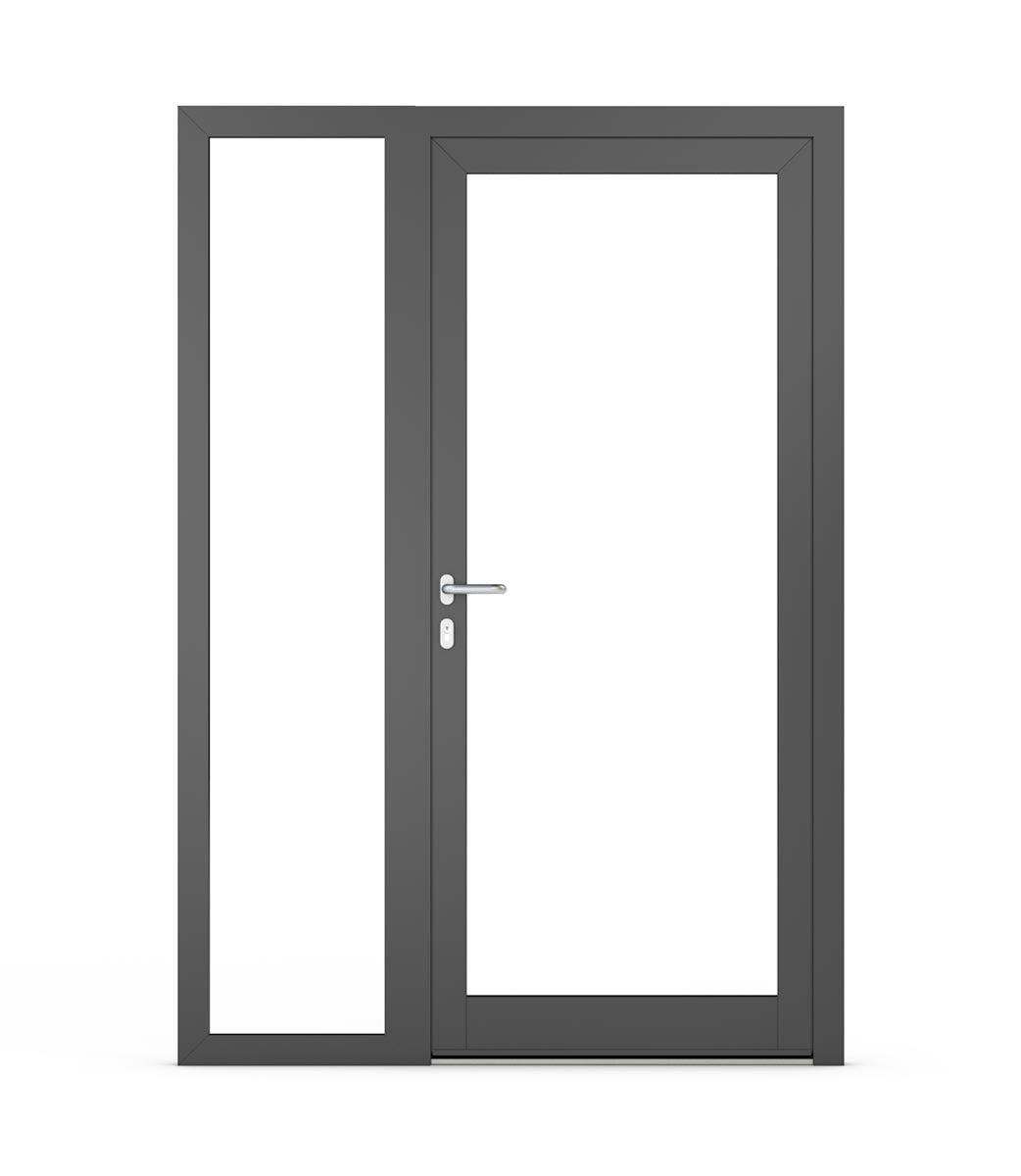 Fanlights in aluminium doors